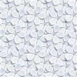 Samolepící fólie bílé květy na šedém podkladu - 45 cm x 2 m (cena za kus)