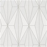 Vliesové tapety na zeď IMPOL Giulia Art-Deco vzor krémový se stříbrnými konturami