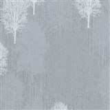 Vliesové tapety Giulia stromy bílo-šedé na světle šedém podkladu  - POSLEDNÍ KUSY