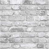 Vliesové tapety na zeď Facade cihla bílo-šedá
