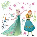 Samolepky na sklo Disney Frozen květy rozměr 31 cm x 31 cm