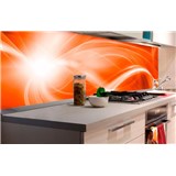 Samolepící tapety za kuchyňskou linku abstrakt oranžový rozměr 180 cm x 60 cm