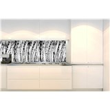 Samolepící tapety za kuchyňskou linku černobílá tráva rozměr 180 cm x 60 cm - POSLEDNÍ KUSY