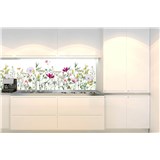 Samolepící tapety za kuchyňskou linku luční květy rozměr 180 cm x 60 cm - POSLEDNÍ KUSY