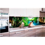 Samolepící tapety za kuchyňskou linku vodopády v lese rozměr 260 cm x 60 cm - POSLEDNÍ KUSY