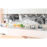 Samolepící tapety za kuchyňskou linku tekuté stříbro rozměr 350 cm x 60 cm - POSLEDNÍ KUSY