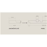 Lamelové dekorační panely MILO zakončení levé ořech 4,2 x 270 cm