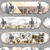 Vliesové tapety na zeď IMPOL Loft skateboardy na šedém podkladu