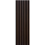Dekorační panely dub tmavý 3D lamely na filcovém podkladu 270 x 40 cm
