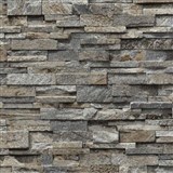 Vliesové tapety na zeď Origin - kámen pískovec hnědo-šedý - AKCE