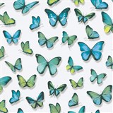 Papírové tapety na zeď IMPOL Papillon motýli modro-zelení