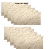 Samolepící PVC 3D panely rozměr 60 x 30 cm, mramor béžový matný 1,8m2, AKCE 5+5 ks ZDARMA