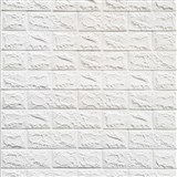 Samolepící pěnové 3D panely rozměr 70 x 77 cm, cihla bílá, tloušťka 8mm