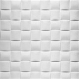 Samolepící pěnové 3D panely rozměr 69,5 x 69,5 cm, 3D plaid bílý - POSLEDNÍ KUSY
