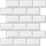 Samolepící pěnové 3D panely rozměr 30 x 30 cm, 3D obklad bílý s šedou spárou