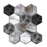 Samolepící PVC 3D panely rozměr 30 x 30 cm, šedé hexagony