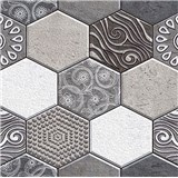 Samolepící PVC 3D panely rozměr 30 x 30 cm, 3D hexagon šedý