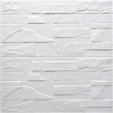 Samolepící pěnové 3D panely rozměr 590 x 600 mm, ukládaný kámen bílý I