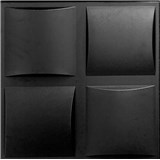 3D panel XPS PLAID černý rozměr 50 x 50 cm