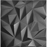 Stropní panely 3D XPS Zirkon černý rozměr 50 x 50 cm