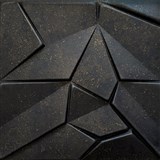 Stropní panely 3D XPS MERKUR beton černo-zlatý rozměr 50 cm x 50 cm