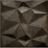 Stropní panely 3D XPS DIAMANT beton černo-zlatý rozměr 50 cm x 50 cm