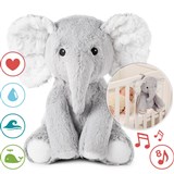 Plyšový slon velký s hrací skříňkou - 8 melodií, 45min., 18cm