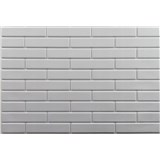 Obkladové panely 3D PVC rozměr 440 x 580 mm malá cihla bílá s bílou spárou