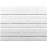 Obkladové panely 3D PVC rozměr 440 x 580 mm malá cihla bílá