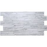 Obkladové 3D PVC panely rozměr 980 x 500 mm kámen světle šedý