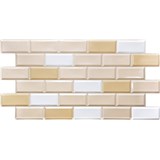 Obkladové panely 3D PVC rozměr 955 x 480 mm obklad hnědo-bílý