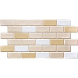 Obkladové panely 3D PVC rozměr 955 x 480 mm obklad hnědo-bílý