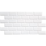 Obkladové panely 3D PVC rozměr 966 x 484 mm obklad bílý matný