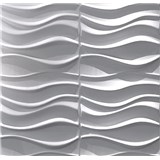 Obkladové panely 3D PVC Wave rozměr 500 x 500 mm, tloušťka 1 mm,