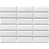 Obkladové panely 3D PVC rozměr 440 x 580 mm obklad bílý s šedou spárou