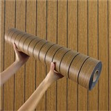 Samolepící lamely na zeď na pěnovém podkladu tmavě hnědé rozměr 280 x 60 cm