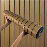 Samolepící lamely na zeď na pěnovém podkladu  hnědé rozměr 280 x 60 cm