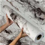 Samolepící panel na zeď na pěnovém podkladu mramor šedo-černý rozměr 280 x 60 cm