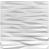 Obkladové panely 3D PVC RAMZES bílý rozměr 500 x 500 mm, tloušťka 1 mm,