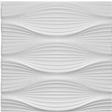 Obkladové panely 3D PVC DNA bílý rozměr 500 x 500 mm, tloušťka 1 mm,