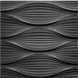 Obkladové panely 3D PVC DNA černý rozměr 500 x 500 mm, tloušťka 1 mm,
