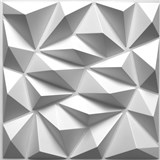 Obkladové panely 3D PVC DIAMANT malý bílý 500 x 500 mm, tloušťka 1 mm - POSLEDNÍ KUSY