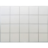 Obkladové panely 3D PVC rozměr 440 x 580 mm obklad malý bílý se stříbrnou spárou