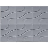 Obkladové panely 3D PVC rozměr 440 x 580 mm vlnovky šedé