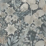 Vliesové tapety na zeď Secret Garden stylizované listy zeleno-béžové