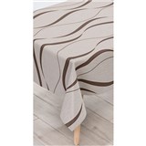 Ubrusy návin 20 m x 140 cm vlnovky hnědé na béžovém podkladu