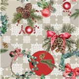 Ubrusy návin 20 m x 140 cm vánoční motiv XI.