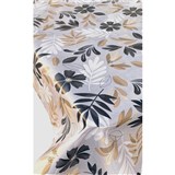 Ubrusy návin 20 m x 140 cm listy kapradí s květy