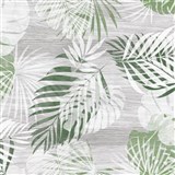 Ubrusy návin 20 m x 140 cm listy monstera zelené a bílé