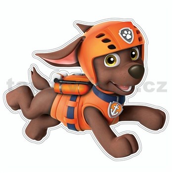 3D Pěnová dekorace na zeď Tlapková patrola Zuma (Paw Patrol)